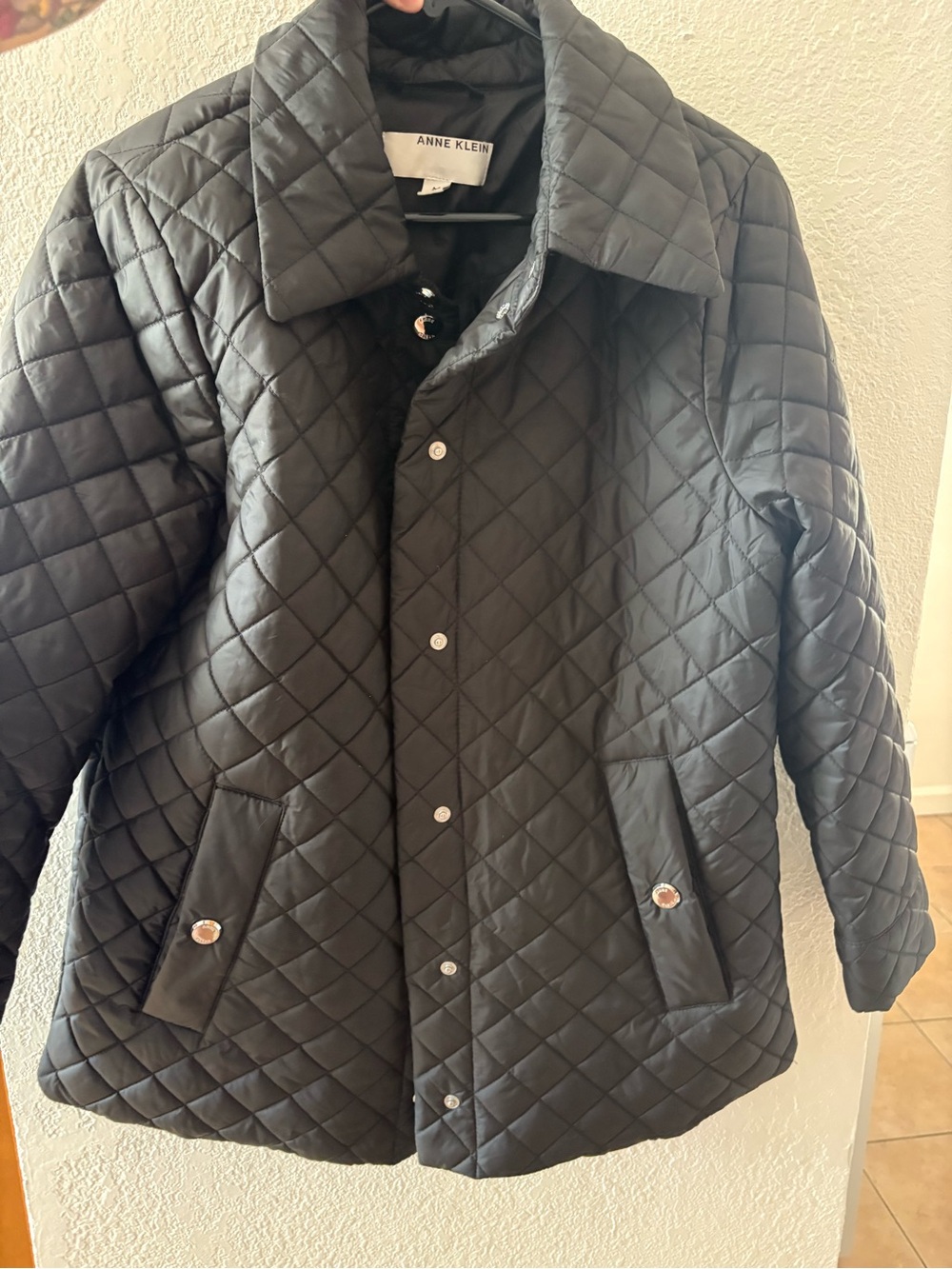 Anne Klein Black Quilted Puffer Jacket
